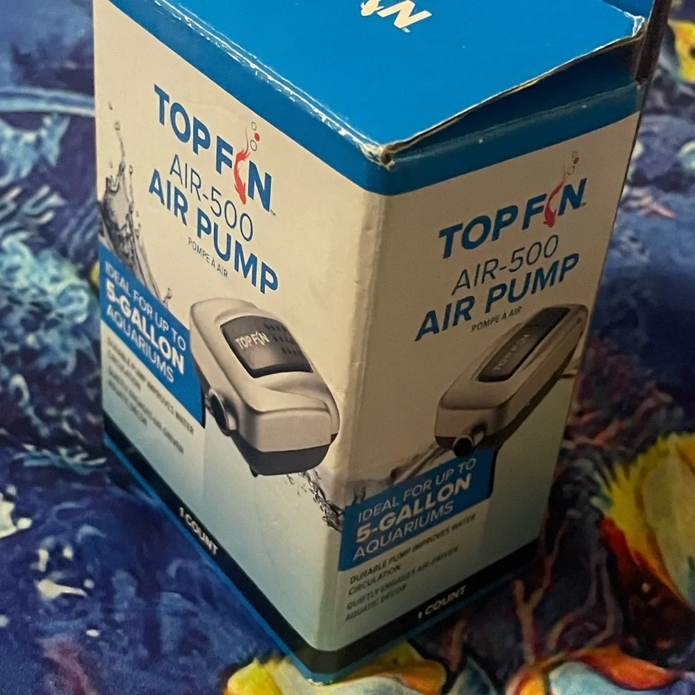 Top Fin Air-500 Air Pump for Up to 5-gallon Aquariums TF-18-205600 NEW